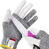 NoCry Kids Cut Resistant Gloves with 3 Reinforced Fingers - 100% Food Grade Kids Cooking Gloves with Level 5 Protection - Lightweight, Ambidextrou...
