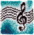 Wonderart Treble Clef Latch Hook Kit, 12" X 12"...