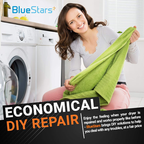 Ultra Durable 349241T Dryer Rear Drum Support Roller Kit Replacement Part by BlueStars - Exact Fit for Kenmore & Whirlpool Dryers - Replaces 26000349241, 337089, 3389901, 3397588