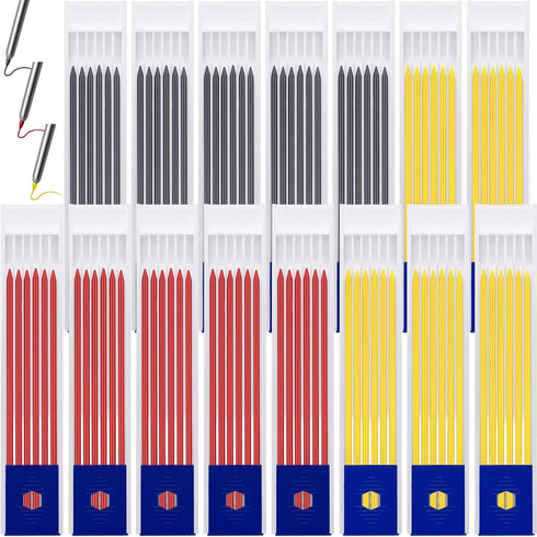 90 Pack 2.8 mm Pencil Refills for Carpenter Mechanical Construction Pencil Replacements Metal Marker Refills Solid Carpenter Pencil Refills for Ca...