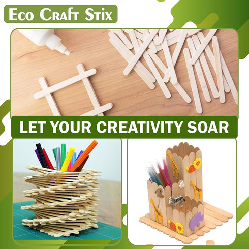 4-1/2" Wooden Craft Grade Ice Cream Stick - Pack of 200 count...