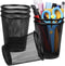 QYH Mesh Pencil Holder Metal Pen Cup Black for Desk 6 Packs...