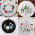 FEPITO 5 Sets Embroidery Starter Kit with Pattern and Instructions Cross Stitch Kit Including 5 Pcs Embroidery Clothes with Floral Pattern, 2 Pcs ...