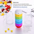 Deke Rainbow 7 Day Waterproof Pill Organizer case Tower Box Medicine Planner case (Seven Day Weekly Travel Container) Medication, Vitamin Holder O...