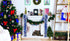Christmas Tree Royal Blue Frost Tip Tinsel Garland Blue Silver Metallic Streamers Celebrate a Holiday Hanukkah Party Ceiling Hanging Decorations I...