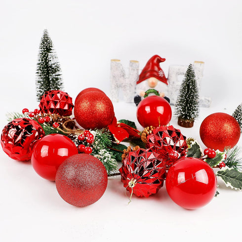 Lulu Home Christmas Ball Ornaments, 20 Ct 3.15" Pre-Strung Hanging Ornament Decorations, Xmas Shatterproof Plastic Balls for Holiday Party Wreath ...