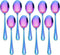 LIANYU 9-Piece Rainbow Toddler Spoons, Kids Baby Spoons Self Feeding, Stainless Steel Children Silverware Set for 2-10 Year Old, Preschooler Cutle...