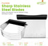Spring Chef Dough Blender & Pastry Cutter Tool, Stainless Steel Pastry Blender & Bench Scraper for Pizza, Nut, Pie - Multipurpose Dough Cutter & S...