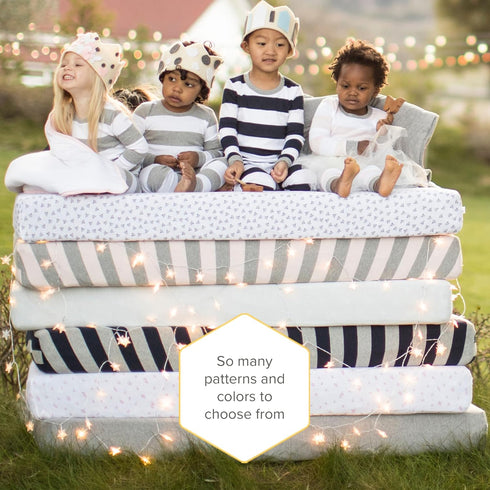 Burt's Bees Baby Pattern Fitted Crib Sheet Organic Cotton BEESNUG - Guide The Way Prints, Fits Unisex Standard Bed and Toddler Mattress, Infant Es...