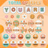 Boho Groovy Affirmation Station Bulletin Board Set Retro Motivational Inspirational Paper Cutouts with Glue Points Positive Bulletin Board Decor f...