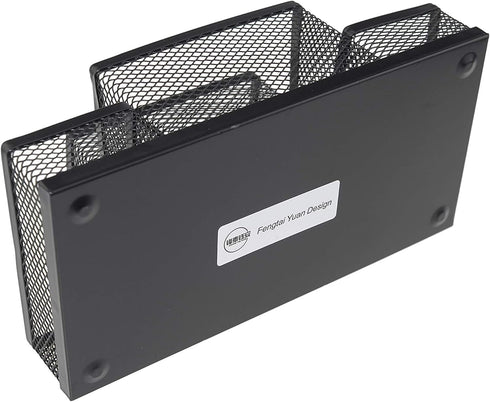 Fengtaiyuan T02 Black-Plus, Big Black Metal Wire Mesh Pencil Holder, Desktop Organizer...
