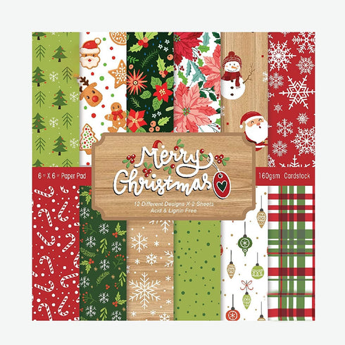 Merry Christmas Santa Theme Dot Scrapbook, DIY Album Scrapbook Paper, Hand Account, Greeting Card Making Background Paper Craft Supplies Painting ...
