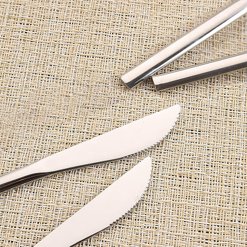 VANRA 5.8in 4-Piece Dessert Knives Set Stainless Steel Kids Dinner Knife Appetizer Fruit Snack Serving Knives Small Flatware Set...