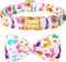 Unique style paws Easter Dog Collar, Holiday Bunny Eggs Dog Collar Bowtie, Pet Collar Bow for Small Medium Large Dogs...