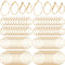 PAGOW 96Pcs Earring Hoops for Jewelry Making, Hypoallergenic Alloy Round Earrings Finding, Gold Open Beading DIY Earrings Craft Art Accessories...