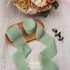 Ribbli Sage Green Chiffon Ribbon 2 Inch x 20 Yard Handmade Fringe Chiffon Silk Ribbon Sage Ribbon for Gifts Wrapping, Wedding Invitations, Bridal ...