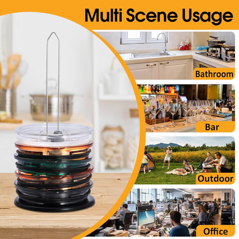 3 Pieces Tumbler Lid Organizer, Lid Organizer with Collapsible Design, Can Accommodate Up to 10 Cup Lid, Saves Kitchen Cabinet and Countertop Spac...