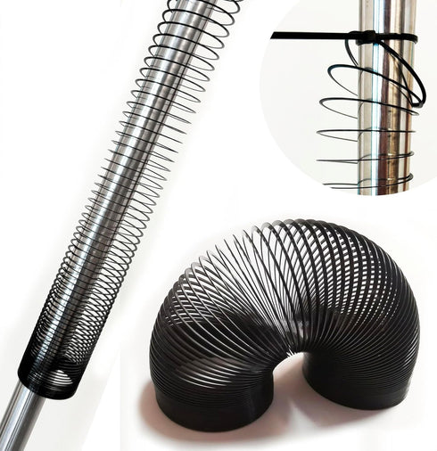 2 Pieces Squirrel Proof Metal Spring Barrier Device Spring Guard Baffle Accessories Outdoor Bird Feeder Protects Hanging Spring Type Coil Poles Ra...