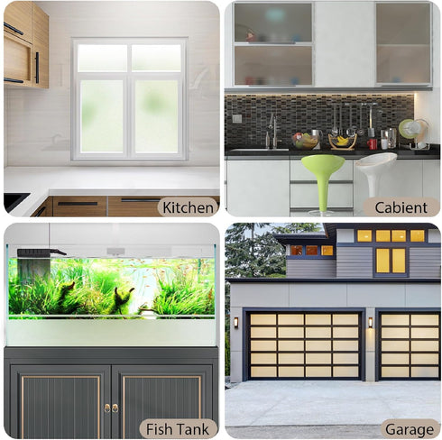 KESPEN Frosted Window Privacy Film Heat Control UV Sun Blocking Glass Stickers Static Cling Non Adhesive Door Coverings Decals for Bathroom Home O...
