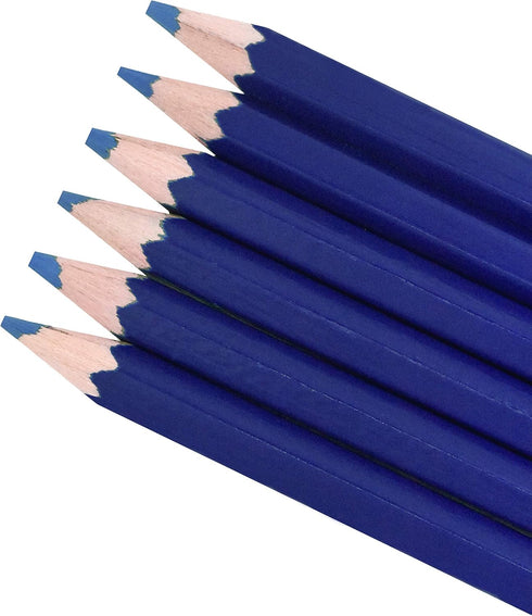 Mandala Crafts 12 Blue Water Soluble Pencils for Marking - Washable Fabric Pencil for Sewing, Quilting, Embroidery, Tailoring...