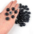 Black Half Pearl Buttons with Shank 50PC Round Mushroom Shape Buttons for Sewing Buttons Clothes Shirt Craft Scrapbooking 15mm...