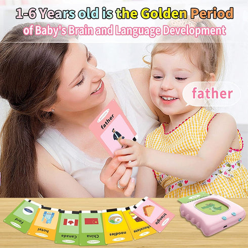 Talking Flash Cards for Toddlers 1-3 with 384 Sight Words, Toddler Learning Toys for 1 2 3 4 5 Year Old Boy Girls, Autism Sensory Toys, Educationa...