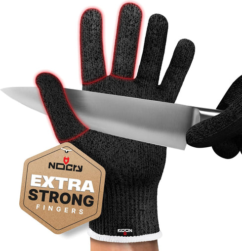 NoCry Cut Resistant Work Gloves for Women and Men, with Reinforced Fingers; Comfortable, 100% Food Grade Kitchen Cooking Gloves; Ambidextrous Safe...