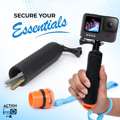 Floating Hand Grip for GoPro Hero | Waterproof Monopod Handle for GoPro Action Cameras | Underwater Diving Stick Accessory for Water Sports Camera...