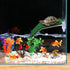 2 Pcs Turtle Basking Platform Ramp Medium Tortoise Terrace Resting Ladder Simulation Lawn and 6 Pcs Artificial Plastic Aquarium Plants Turtle Tank...