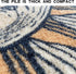 Half Round Door Mat,Semi Circle Bathroom Floor Rug,Tarot Sun Moon Rug,Non-Slip Welcome Entrance Way Rug,Absorbent Bath Mat,Microfiber Tufted Indoo...