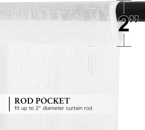 NICETOWN Tie Up Curtain for Small Windows - Pure White Bathroom Linen Curtain Textured Adjustable Roman Shade for Kitchen/Camper RV/Living Room, 4...