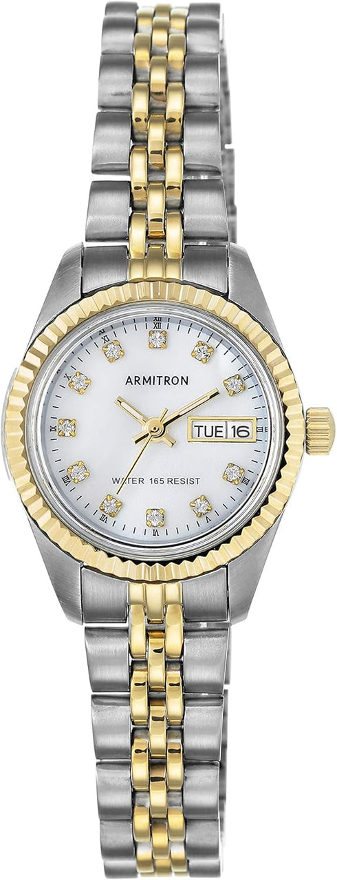 Armitron Women's Genuine Crystal Accented Bracelet Watch, 75-2475...