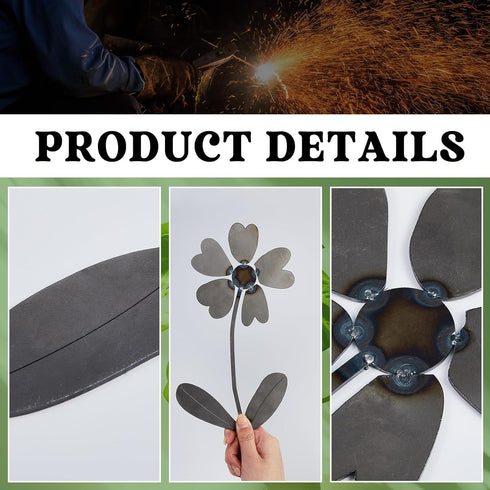 Welding Kits Flower 12.01 x 4.25 Inch Welding Coupons DIY Welding Practice Kit Steel Art Welding Training Metal Suitable for Beginners MIG Arc Sti...