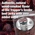 Old Trapper Zero Sugar Beef Jerky, Eight-Ounce Individual Package, Natural Wood Smoked Keto-Friendly Snack, 14 Grams of Protein, 70 Calories, and ...