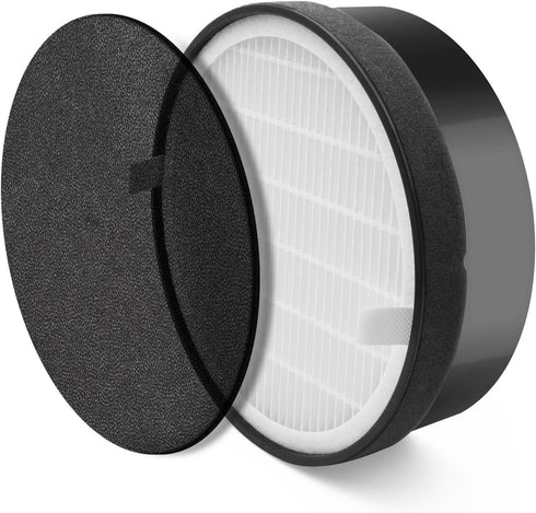 Nispira LV-H132 True HEPA Air Filter with Carbon Pre Filter Replacement Compatible with Air Purifiers LV-H132. Compared to Part LV-H132-RF - 7.5” ...