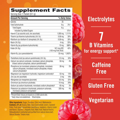 Emergen-C 1000mg Vitamin C Powder, with Antioxidants, B Vitamins and Electrolytes, Vitamin C Supplements for Immune Support, Caffeine Free Drink M...