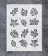 GSS Designs Leaf Stencils for Painting - Fall Leaves Stencils for Painting on Wood Wall Fabric Canvas Paper Crafts Card Making Background- Reusabl...