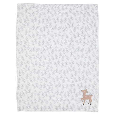 Bedtime Originals Deer Park Baby Blanket, White...