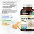 Lions Mane Supplement Capsules - Vegan, Organic Lion’s Mane Mushroom Supplement for Cognitive Function, Focus Support - Lions Mane Pills - 3 Month...