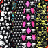 10pcs Skull Large Dog Neck Ties, Festival Dog Ties for Medium Large Dogs, Bulk Handmade Large Dog Collar Grooming Ties, Holiday Skull Pattern Dog ...