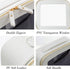 HBselect Clear Makeup Bag Travel Toiletry Bag with Double Zippers Makeup Organizer with Adjustable Dividers PU Leather Makeup Bags Waterproof Cosm...