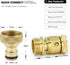 PLG ¾ Inch GHT Solid Brass Garden Hose Quick Connect Fittings,2 Male+2 Female...