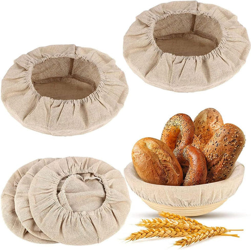 Cream-Coloured Oval Bread Banneton Proofing Basket Liner Cloth Cover Natural Rattan Baking Dough Banneton Proofing Sourdough Basket Cloth Liner Br...