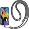 SS Phone Lanyard, Cell Phone Lanyard with Adjustable Detachable Neckstrap and Phone Tether, Phone Strap Suitable for All Smartphones-Black...