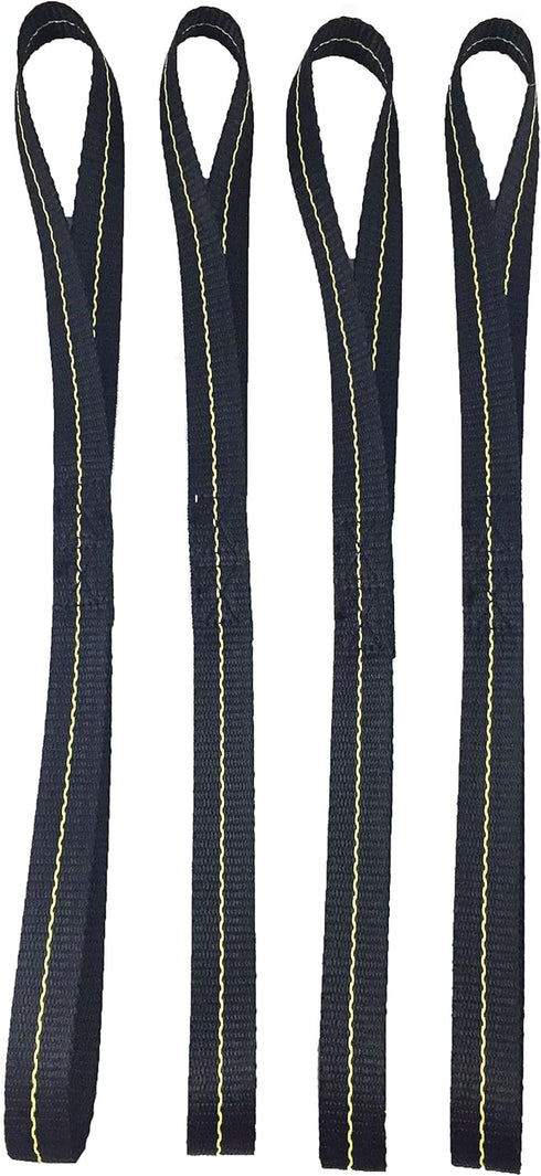 18" Soft Loop Tie Down Straps, 4 Pack. 2,789 Lb Break Strength. Made in The USA...