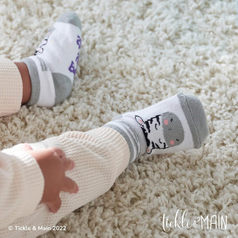 Tickle & Main Noah’s Ark 4-Piece Gift Set for Infants 0-12 Months, includes Storybook and 3 Pairs of Animal Socks Noah Arc Noahs Ark Book for Baby...
