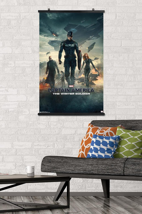 Trends International Marvel - Captain America - The Winter Soldier - One Sheet Wall Poster, 22.37" x 34.00", Premium Poster & Clip Bundle...