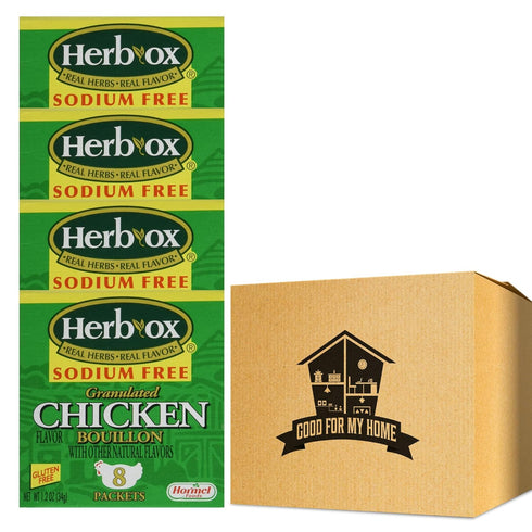 Granulated Chicken Bouillon Bundle. Includes Four 1x2 Oz 8ct each Box of Chicken Bouillon Flavored Seasoning. Gluten Free and Sodium Free Chicken ...