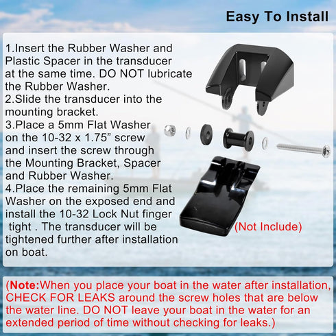 010-10272-00 Heavy Duty Transducer Mount Bracket,Transom Mount Bracket Compatible with Garmin Fishfinder,GPSMAP,GSD...