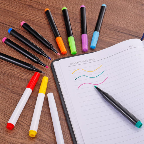 PATIKIL Dry Erase Marker Pens, 10 Pack Orange+Gray Ink Fine Point Low Odor Whiteboard for Office Home Classroom, Black...